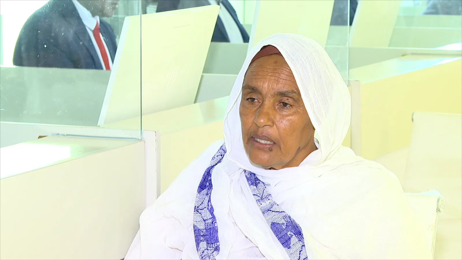 A resident interviewed inside the centre